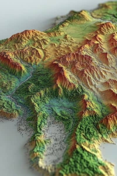 3d digital terrain elevation model - ALTA SURVEY Maine 3D digital elevation model showing detailed terrain variations similar to data produced through LiDAR mapping